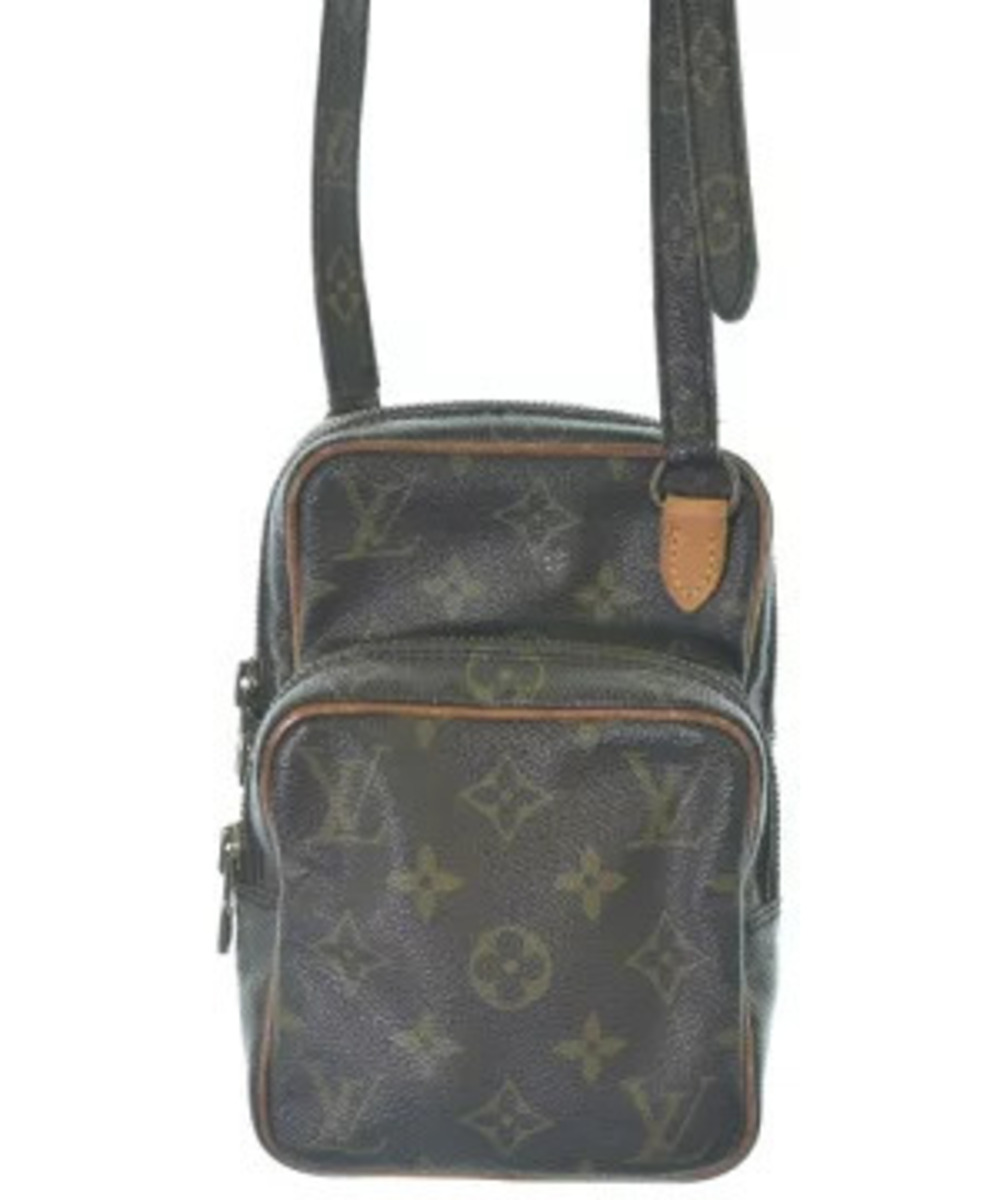 Louis Vuitton Amazone Monogram Canvas Leather Crossbody Bag Beige Brown Tan